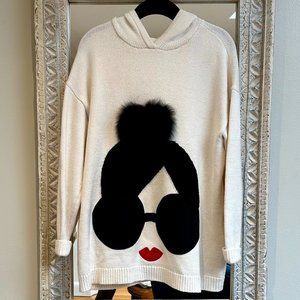 ALICE + OLIVIA - Stace Face Hooded Sweater - EUC